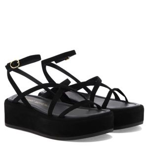Stuart Weitzman Summerlift Suede Flatform Sandal